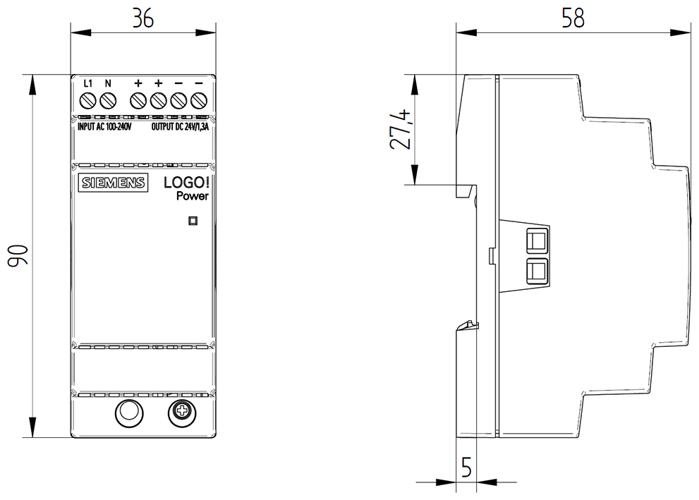 Siemens 6EP3331-6SB00-0AY0 In: 110-240V AC, Out: 24V DC/1,3A - фотография № 2