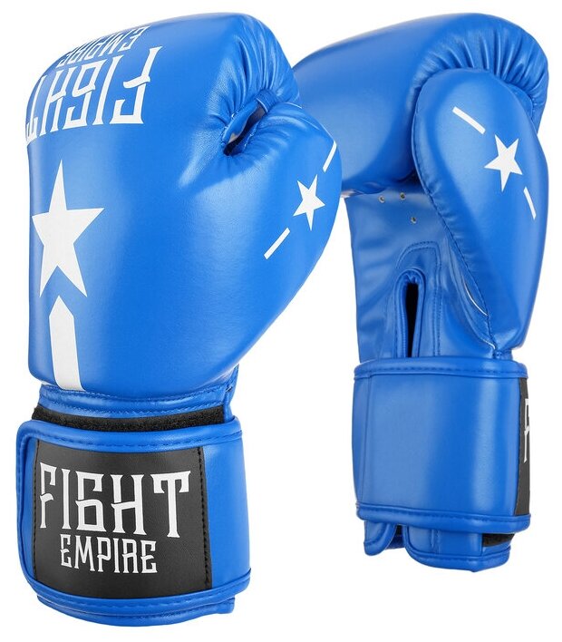 FIGHT EMPIRE Перчатки боксёрские FIGHT EMPIRE, 16 унций, цвет синий
