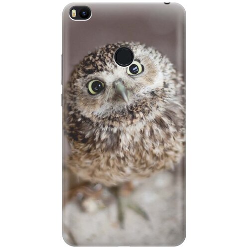 фото Gosso ультратонкий силиконовый чехол-накладка для xiaomi mi max 2 с принтом "удивленная сова"