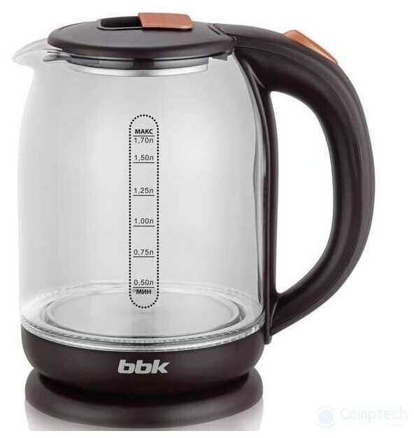 Чайник BBK EK1727G, 1.7 л, 2200 ВТ, коричневый