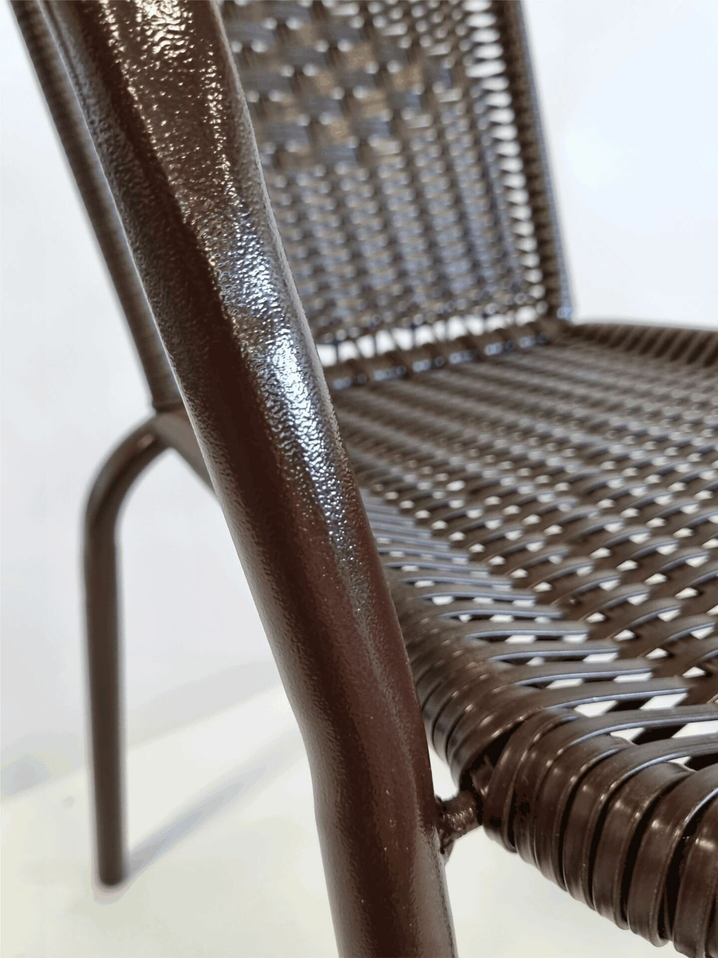 Садовое кресло Bistro, кресло из искусственного ротанга, стул садовый, шоколадный, усиленный каркас, арт. BS-01 (13) - фотография № 8