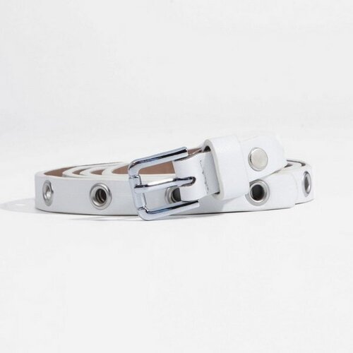 фото Ремень сима-ленд, размер 105, белый сима-лэнд