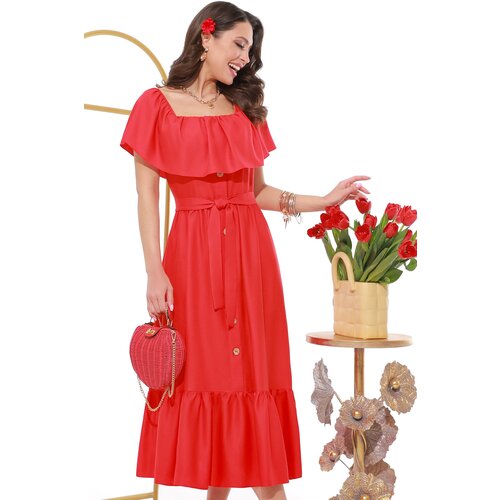 Платье DStrend, размер 44, красный 123 52 flashcards