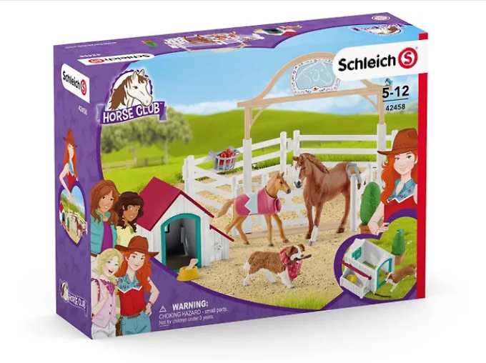 Schleich Horse Club 42458 - гостевые лошади Ханны и собака Руби