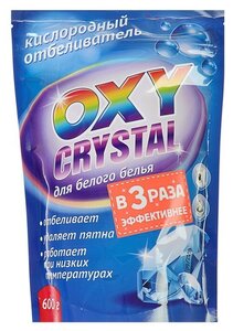 Фото Отбеливатель Selena Oxy crystal, порошок, для белых тканей, кислородный, 600 г