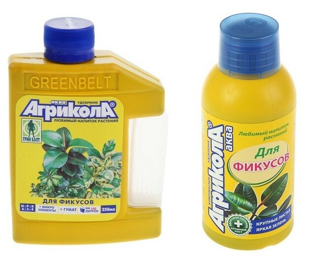 Удобрение Агрикола Аква для фикусов, 0.25 л, 0.25 кг, 1 уп. Green Belt - фото №12
