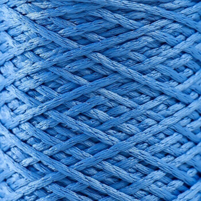 Шнур для вязания 100% полиэфир 1мм 200м/75±10гр (19-голубой) - фотография № 3