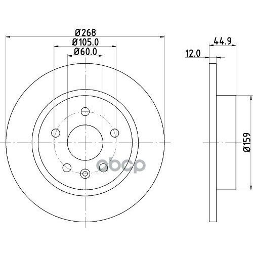 Диск Тормозной Chevrolet (Sgm) Cruze / Chevrolet Cruze (J300), Cruze Hatchback (J305), Trax / Holden Cruze Hatchback (Jg, Jh).