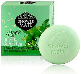 KERASYS Мыло косметическое оливки и зеленый чай. Shower mate, 4*100 гр.