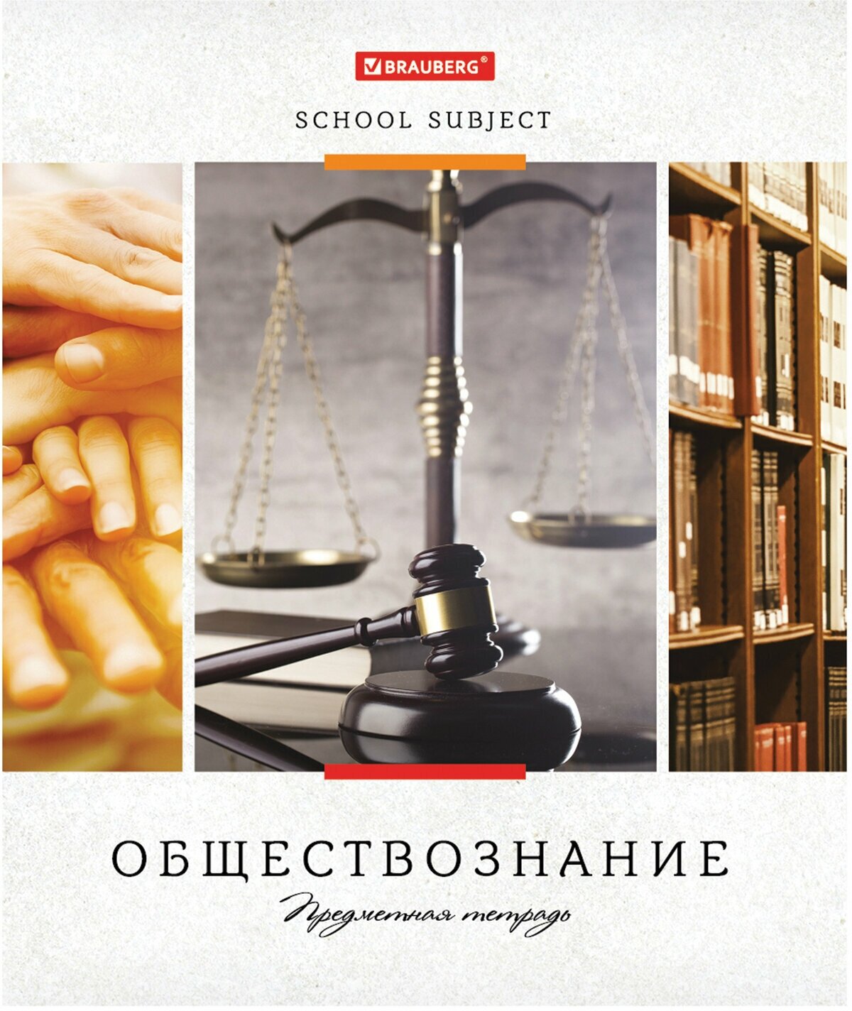 Тетрадь предметная Brauberg "Ученье свет" 48 листов, обложка картон, Обществознание, клетка, подсказки, Эко (403525)