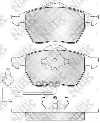 Колодки Пер. Audi A3, Tt , Tt Roadster 96-06 NiBK арт. PN0300W