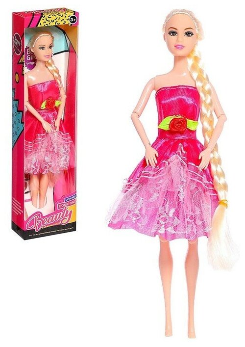 Кукла-модель шарнирная «Алена» в платье, микс