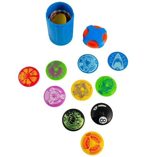 Прыгающие фишки-флипы Power Pux с тубой для хранения сюрприз