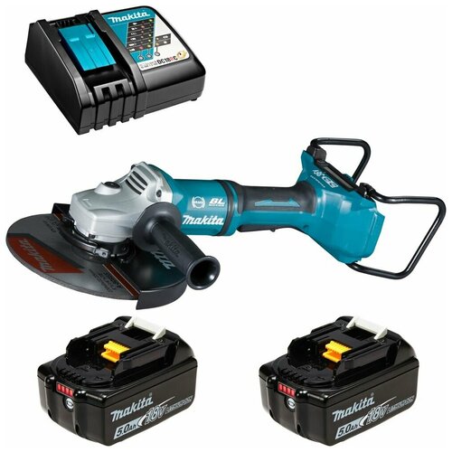 Шлифмашина угловая аккумуляторная 36В LXT 230мм Li-Ion 2x6Ач зу Makita DGA900RG2 5848000₽