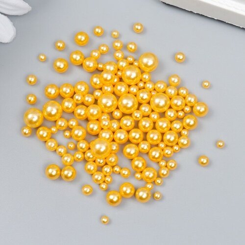 Декор для творчества пластик Шарики Апельсин d3-8 мм набор 10 гр 450₽