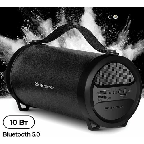 Колонка портативная DEFENDER G24 10 10 Вт Bluetooth FM-тюнер microSD чёрная 65124 278400₽