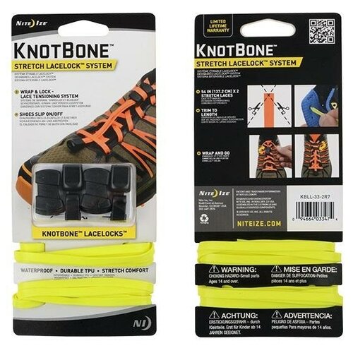 фото Шнурки nite ize knotbone stretch lacelock system желт