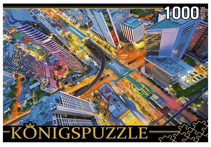 Konigspuzzle Пазл «Тайланд. Ночной Бангок», 1000 элементов