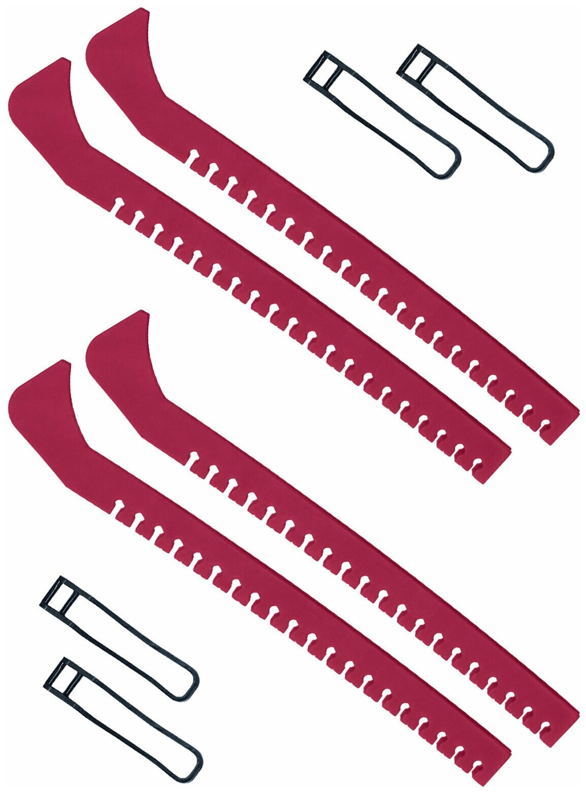 Набор зимний: Чехлы для коньков на лезвие универсальные красные набор 2 шт.