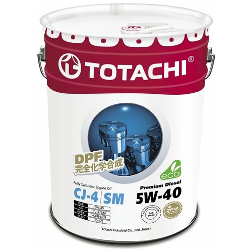 TOTACHI Масло Мотор. Totachi Premium Diesel Fully Synthetic Cj-4/Sm 5w-40 (20л) Totachi^11720