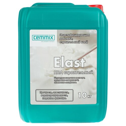 CEMMIX Клей ПВА строительный Elast, 10 кг клей пва строительный elast 3 кг