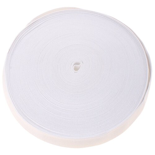 Лента эластичная, 25 мм, 25 плюс/минус 1 м, цвет белый