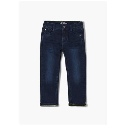 фото Джинсы для мальчиков, s.oliver, артикул: 404.10.110.26.180.2105570, цвет: темно-синий (код цвета: 58z2), размер: 140/reg