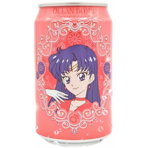 OCEAN BOMB Sailor Moon Газированный напиток / Лимонад со вкусом спелой клубники, 330 мл.