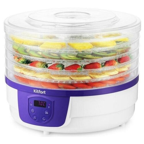 Сушка для фруктов и овощей Kitfort КТ-1929 5под 250Вт белый 474400₽