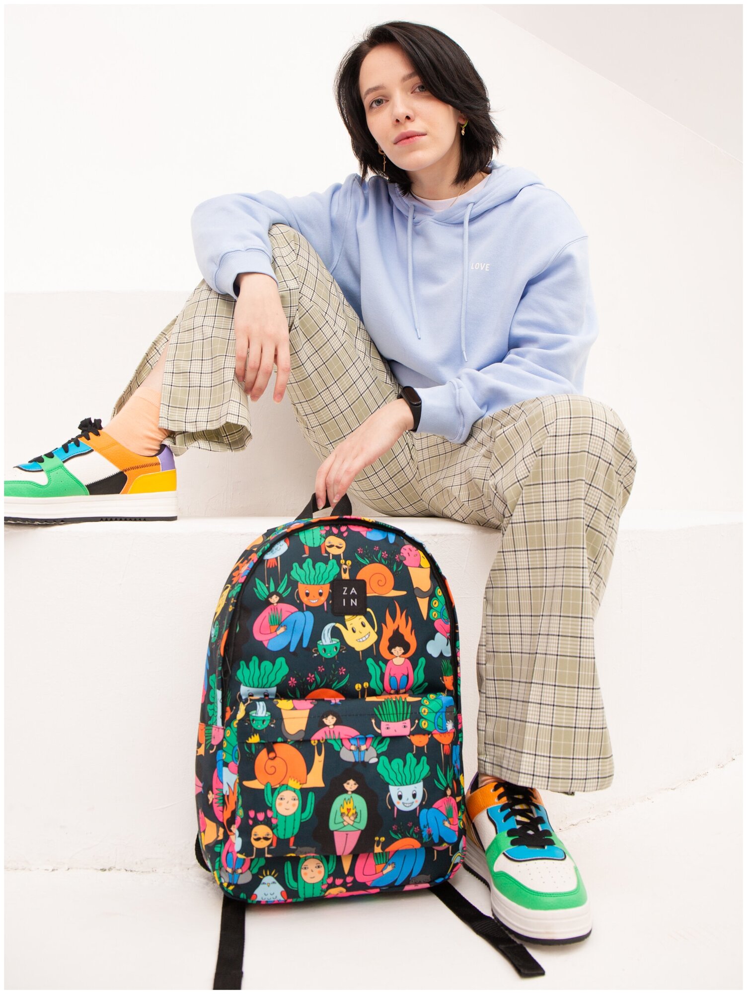 Рюкзак школьный для девочки, женский спортивный городской туристический для путешествий модный, "Сюрреализм"