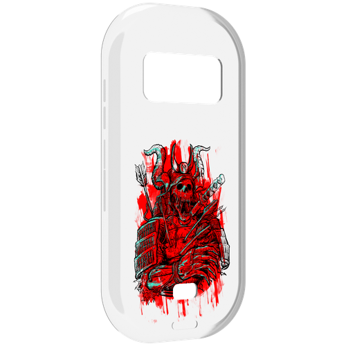 Чехол MyPads красный скелет воин для UleFone Armor 15 задняя-панель-накладка-бампер