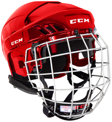 Шлем хоккейный CCM Fitlite 50 helmet combo SR, р. M, красный