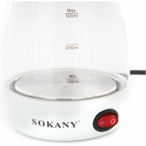 Стеклянная кофеварка Sokany 606 турка электрическая sokany ylw 607