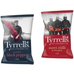Чипсы Tyrrells Sea Salt & Cracked Black Pepper и Sweet Chilli & Red Pepper - изображение