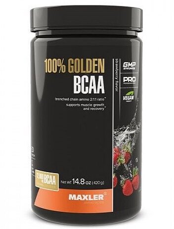 MAXLER USA 100% Golden BCAA 420  (Strawberry Flavor)