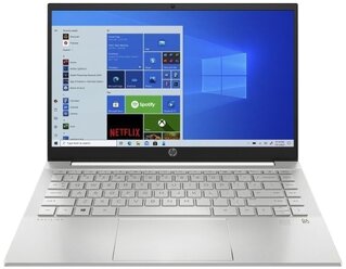 14" Ноутбук HP Pavilion 14-ec0032ur (1920x1080, AMD Ryzen 5 2.1 ГГц, RAM 8 ГБ, SSD 512 ГБ, Win10 Home), 4E1A6EA, белая керамика/серебристый