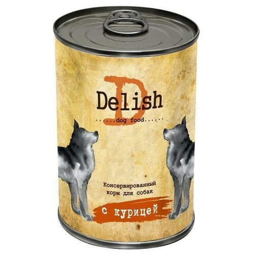 Delish для собак конс.970 гр курица 5672 (10 шт) delish для собак конс 400 гр говядина и ягнёнок 5580 10 шт
