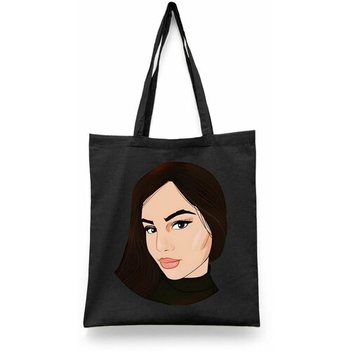 фото Сумка-шоппер унисекс каждому своё "анивар/anivar/певица" черная