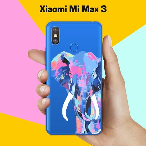 Силиконовый чехол на Xiaomi Mi Max 3 Слон / для Сяоми Ми Макс 3 силиконовый чехол на xiaomi mi max 3 сяоми ми макс 3 акварельные бабочки прозрачный