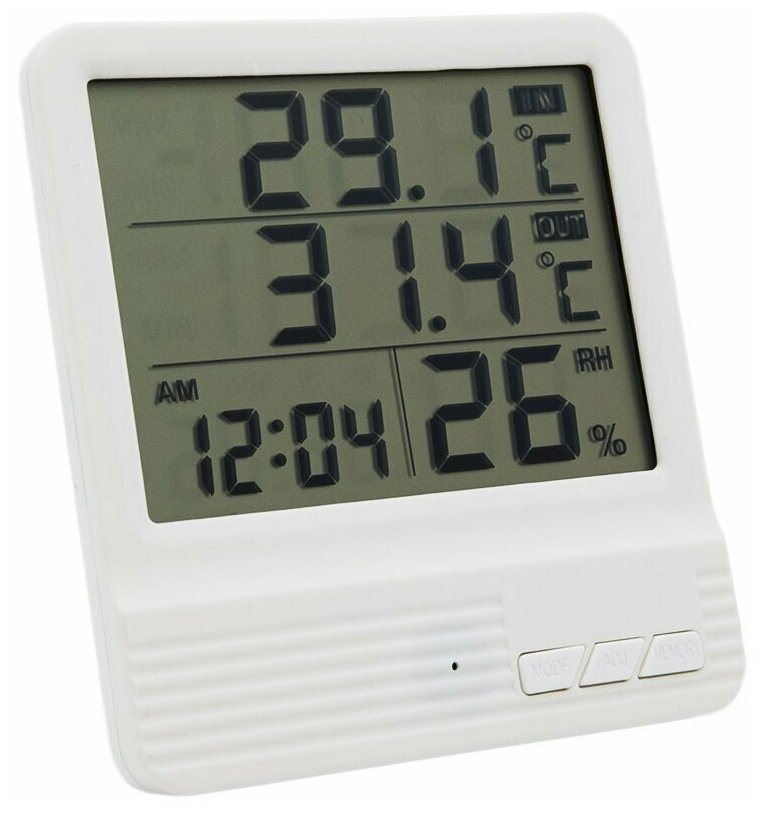 Термометр/ термометр гигрометр цифровой / выносной датчик/ CX-301A цвет белый - фотография № 1