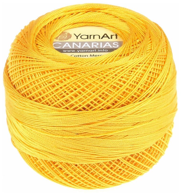 Пряжа YarnArt Canarias желтый (6347), 100%мерсеризованный хлопок, 203м, 20г, 1шт