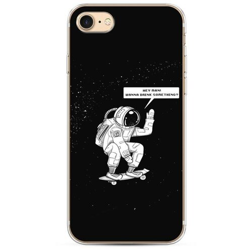 фото Силиконовый чехол "скейтер в космосе" на apple iphone 8 / айфон 8 case place
