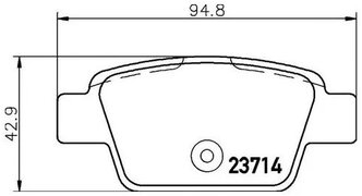 Дисковые тормозные колодки задние Textar 2371401 для Alfa Romeo, Fiat, Lancia (4 шт.)