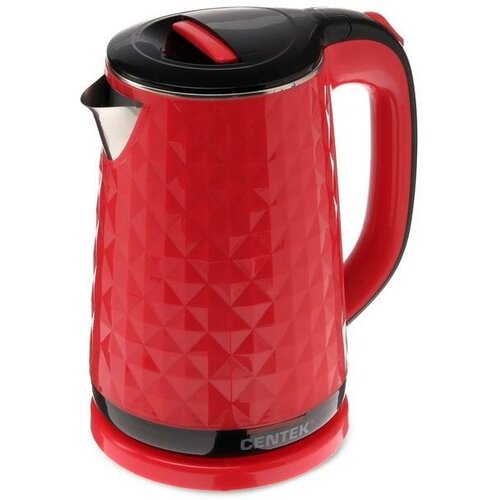Чайник электрический Centek CT-0022 пластик колба металл 18 л 2000 Вт красный 402800₽