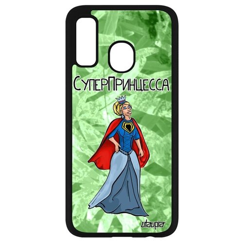 фото Чехол на телефон // galaxy a40 // "суперпринцесса" комикс комичный, utaupia, светло-зеленый