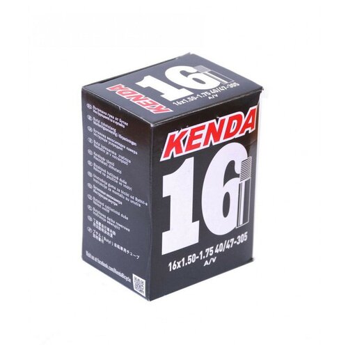 Камера велосипедная KENDA 16x1,50-1,75, автониппель 35мм камера велосипедная kenda 20x1 75 2 125 автониппель 35мм