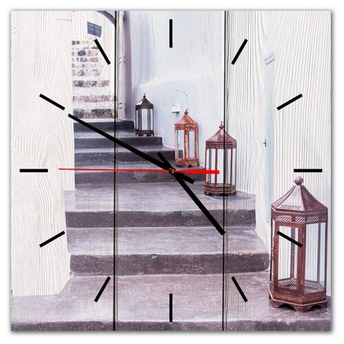 фото Настенные часы фонари 50х50 см дом корлеоне