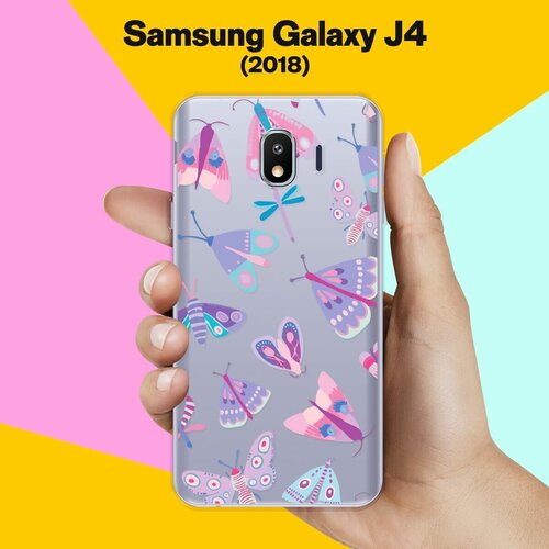 Силиконовый чехол на Samsung Galaxy J4 (2018) Насекомые / для Самсунг Галакси Джей 4 2018 чехол книжка на samsung galaxy j4 2018 самсунг джей 4 2018 с 3d принтом i красный