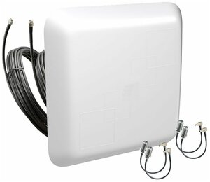 3G/4G/LTE MIMO антенна Fetras "Премиум" с кабельными сборками и пигтейлами CRC9 и TS9 для усиления мобильного интернета