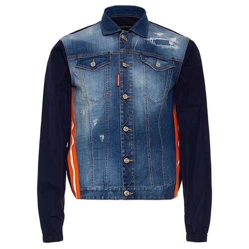 Куртка DSQUARED2 демисезонная, размер 48, оранжевый, синий